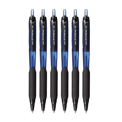 UNI-BALL Jetstream SXN101 0.7mm Roller Ball Pen | Blue Ink, Pack of 6 ...