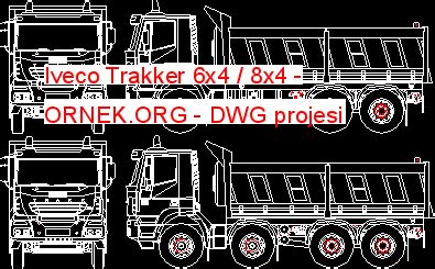 Iveco Trakker 6x4 - 8x4 dwg projesi - Autocad Projeler