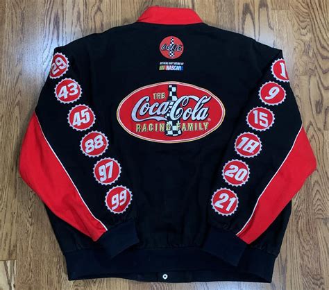 Vintage JH design Jeff Hamilton NASCAR Coca Cola Family Racing Jacket (Size XXL) — RootsBK