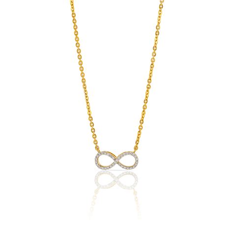 Buy 18 Karat RoseGold Chain-Infinity Diamond Pendant | Krishna ...