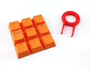 Amazon.in: Buy Honbay 9 Orange PBT Keys Backlit Translucent Keycaps for ...