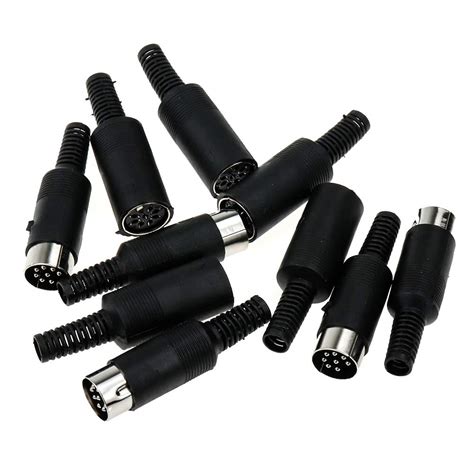 Yohii 5 Pairs Black DIN 8 Pin Female + Male Adapter Socket Audio AV ...