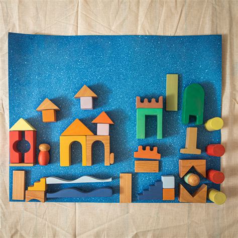 Wooden Building Beginners Block Set – Wood-O-Kidz