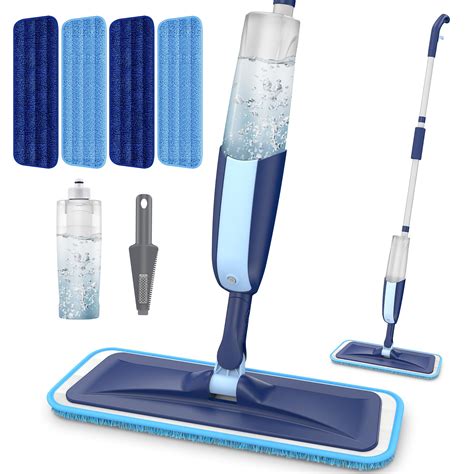 MANGOTIME Spray Mops for Cleaning Floors - Microfiber Floor Mop with 4 ...