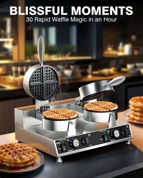 Snapklik.com : Commercial Waffle Maker Double Waffle Maker Large ...