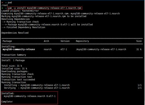 Yum Install MySQL 的图像结果