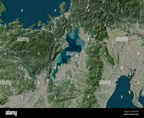 Shiga, prefecture of Japan. High resolution satellite map Stock Photo - Alamy