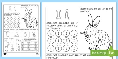 Recunoaștem litera I - Fișă de lucru (teacher made)
