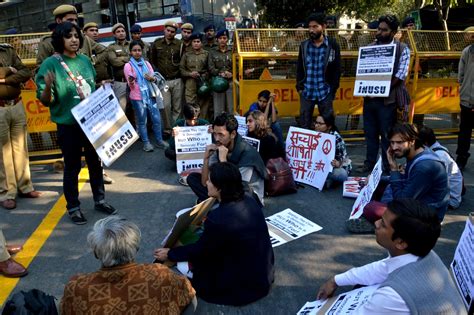 Photos: Delhi students protest Ferguson killing and atrocities by ...