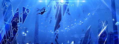 Download wallpaper girl, fish, under water, metal construction, by 17 ...