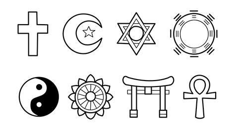 Religious and Spiritual symbols collection, universal icons and symbols ...