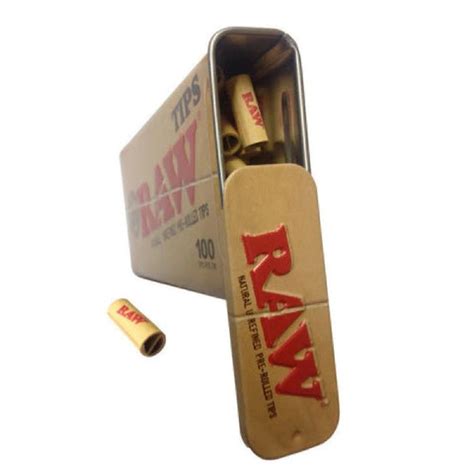 RAW Pre rolled Tips Slider Box-100 Tips-Panda Rolling.
