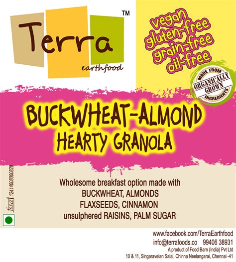 Terra-Buckwheat Almond Granola – Terra Earthfood