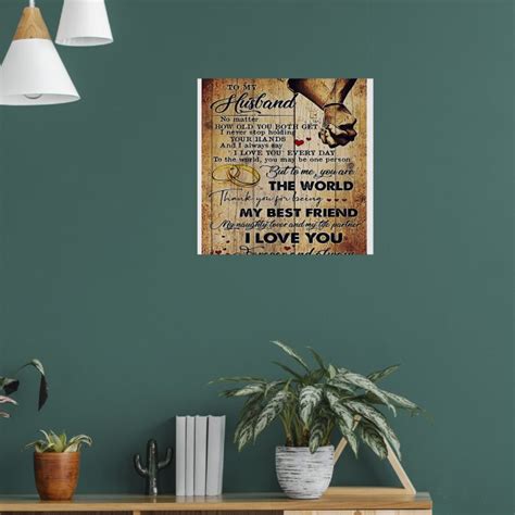 Personalized To My Husband Love Tree Poster Jn292 30o34 Free ...