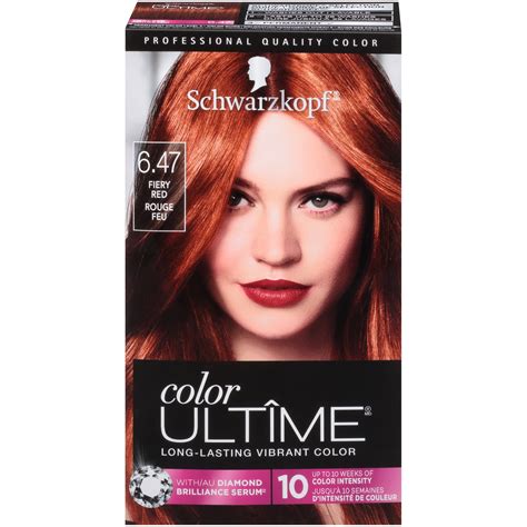 Schwarzkopf Color Ultime Permanent Hair Color Cream, 6.47 Fiery Red