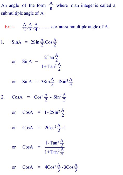 A Sub N Formula