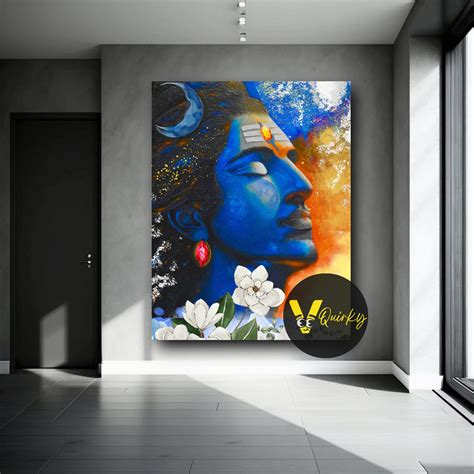 Har Har Mahadev (Shiv Ji) V2 Canvas Painting – VQuirky