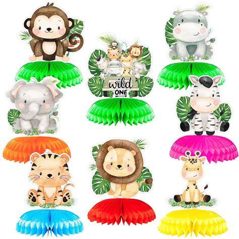 Jungle Animal Themed Party Decorations Hogoo 8pack Safari Theme Zoo ...