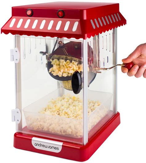 Andrew james retro cinema style kettle popcorn maker includes four ...