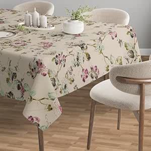 Buy R home Floral Dining Table Cloth for 6 Seater | 140 x 225 cm ...