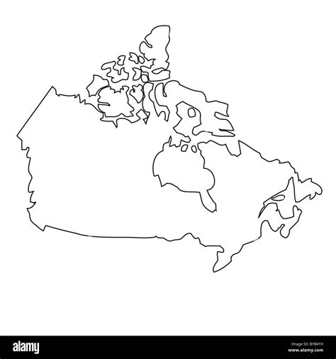 Outline, map of Canada Stock Photo - Alamy