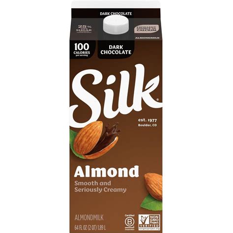 Silk Dark Chocolate Almond Milk, Half Gallon - Shop Milk at H-E-B