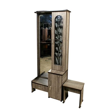 Wooden DT007 Dressing Table Full Mirror Lamp