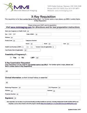 Fillable Online X-Ray Requisition Fax Email Print - pdfFiller