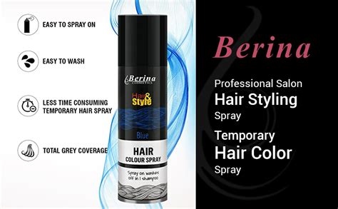 Buy Berina Temprary Hair Color Spray | Easy to Spray on Easy to Wash ...