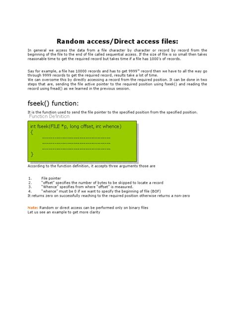 Image result for Random Access File Structure