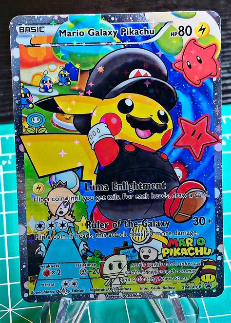 Mario Pikachu Card