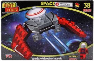 Best Lock Construction toys Space Cruiser Block Set - 38 Piece - Space ...