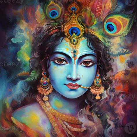 Mixed Media Krishna Painting at Caitlyn Buvelot blog