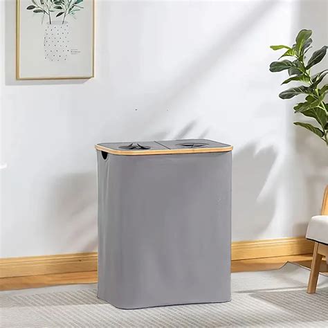 Poubelle de recyclage à double trou en tissu Oxford, panier à linge à ...