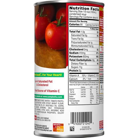 Canned Soup Nutrition Label at Matthew Calzada blog