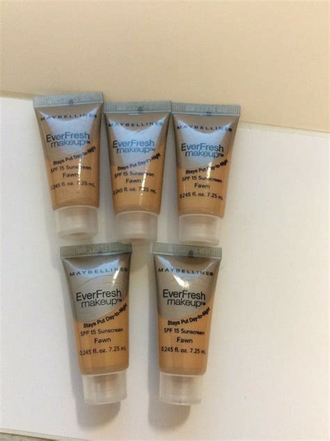 5 X TRAVEL SIZE Maybelline EverFresh Makeup Foundation ( FAWN ) NEW. | eBay