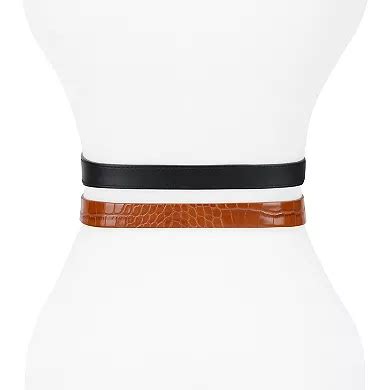 Women's LC Lauren Conrad 2-Piece Skinny & Reversible Crocodile Print ...