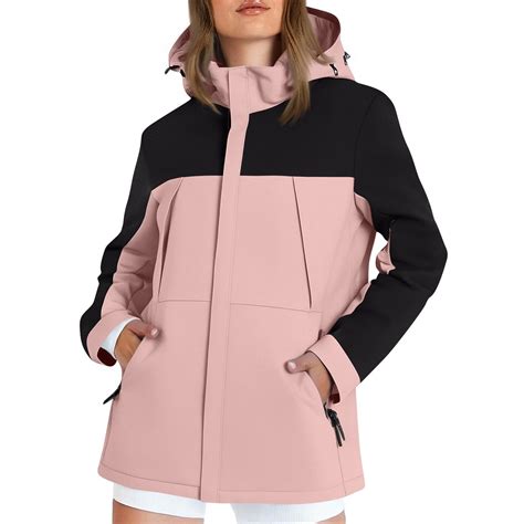 DENGDENG Women Rain Jackets Clearance Plus Size Windbreaker Waterproof ...