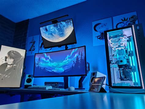 Image result for Nice PC Setups Withe Editing Blue Colour