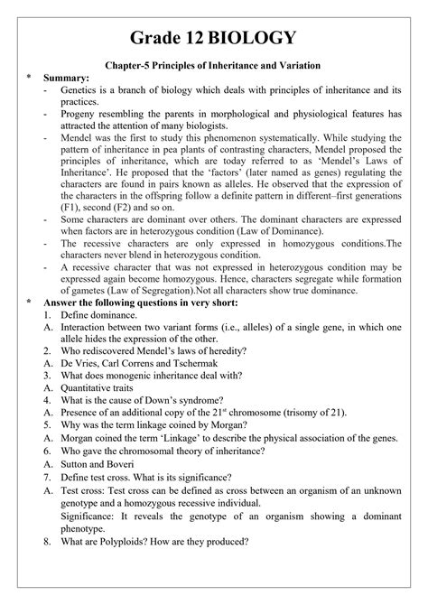 Image result for Biology Principles of Inheritance