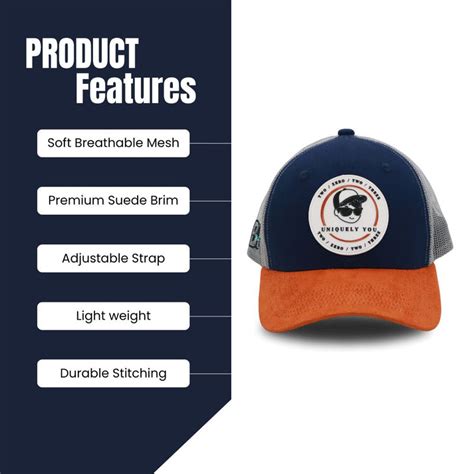 Breathable Light Blue Cotton Snapback Cap with Premium Suede Brim ...