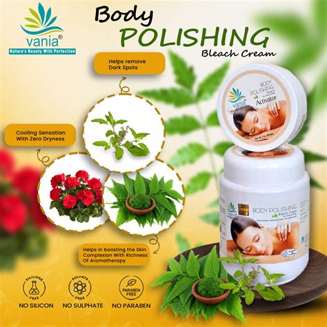 Vania Body Polishing Bleach Cream 1 Kg Rich Glow DeTan Face & Body ...