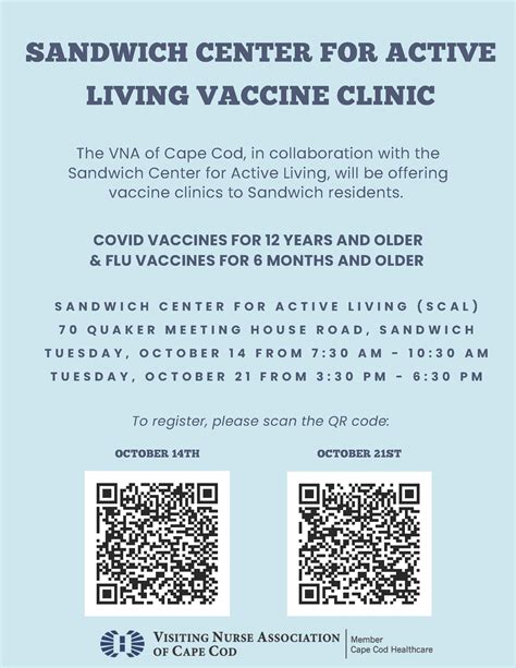 News Flash • Sandwich Center for Active Living Vaccine Clini