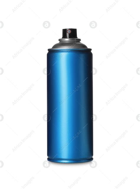 Can of light blue spray paint isolated on white. Graffiti supply: Stock ...