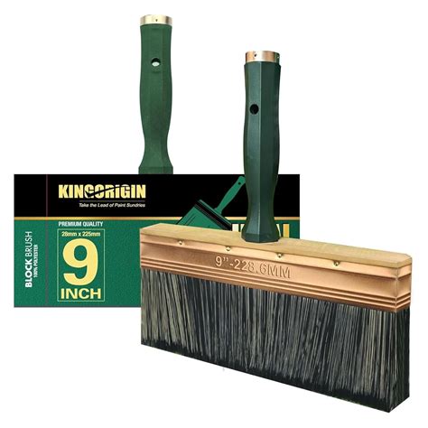 KINGORIGIN Deck Stain Brush, 9 Inch Deck Paint Brush with Threaded ...