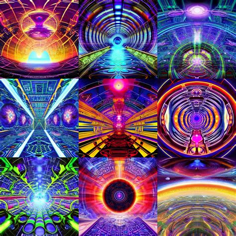 DMT hyperspace portal nexus central station viewed | Stable Diffusion
