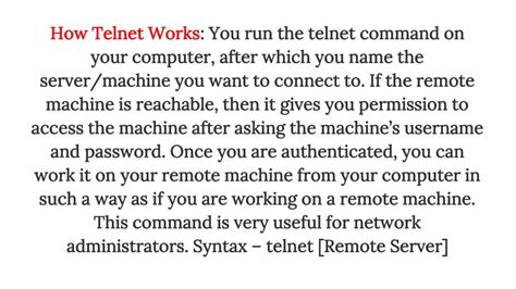 Image result for Telnet Unix Command