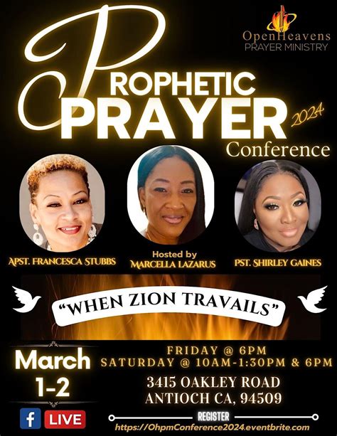 OHPM Prophetic Prayer Conference 2024: "When Zion Travails", Grace ...