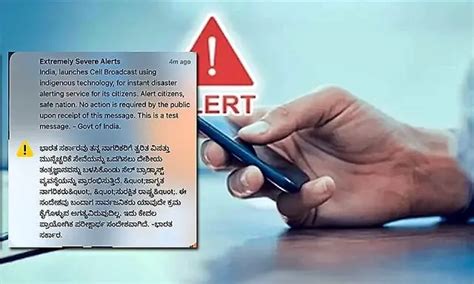 Disaster information alert test; alert message with beep sound sent to ...