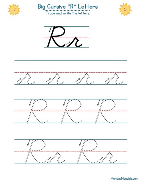 10 Cursive R Worksheets (Free Letter Writing Printables)